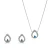 Orphelia ‘Kiana’ Dames 925 Sterling Zilveren Set: Ketting + Oorbellen – Zilver SET-7487