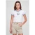 Urban Classics Ladies Stretch Jersey Cropped Tee White/horizonblue