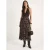 Etnische Print Chiffon Blouse en Midi Rok Set