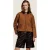 ALTER EGO Izzy Leather Bermuda Trouser Dark Brown