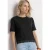 Shirt met ronde hals en kant