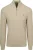 Gant Half Zip Trui Micro Textured Beige