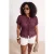 Trendyol Curve Dames Paars Effen Lang Getailleerd Grote maten Overhemden