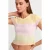 Dames Crop Ombre Geribbelde Trui