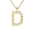 Collar ABC Diamonds 0,08 Cts LETTER “D” 18 karaats geel goud