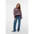 VERO MODA pullover met zebraprint donkerrood