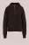 WE Fashion – Dames trui met quarter-zip – Regular fit – Donkerbruin –