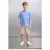 Oversized T-shirt met geribde ronde hals