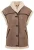 Dames Bruin Aviator Shearling Leren Gilet – Chevak