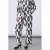 SisterS Point loose fit broek met ceintuur en print – ecru