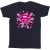 DC Comics Heren Superman Roze Harten en Sterren Logo T-Shirt (Marineblauw)