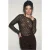 Kant Crew Neck Lange Mouwen Blouse