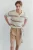 TRENDYOL MAN Jongens Ecru Gestreept Kort Regular fit Poloshirts