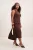 Trendyol Curve Dames Bruin Effen Maxi Mouwloos Bodycon Grote maten Jurk