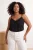 Trendyol Curve Dames Zwart Effen Mouwloos Getailleerd Grote maten Blouses