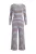 TRENDYOLMİLLA Dames 2-pack Blauw Gestreept Lang Loungewear Regular fit Pyjama- Sets