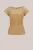 WE Fashion – Dames trui met structuur en glittergaren – Regular fit – Okergeel – Viscose –