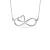 Dames Infinity Hart Ketting in 925 Sterling Zilver BICLL024