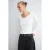 TRENDYOLMİLLA Dames Ecru Effen Lang Regular fit T-shirts