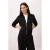 TRENDYOLMİLLA Dames Zwart Effen Lang Regular fit Sweatshirts