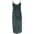 Hugo Boss Dudania Devoré slipdress in groen fluweel