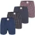 Phil & Co Heren wijde boxershorts mulitpack 4-pack blauw