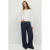 MANGO TEEN wide leg jeans met krijtstreep – donkerblauw