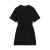 WE Fashion T-shirtjurk korte jurk zwart