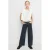 Mango Kids regular waist wide leg cropped jeans met strass-steentjes – donkerblauw