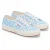 Superga 2750 Strepen Print Katoenen Dames Off White/Azure Sneakers