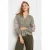 LOLALIZA geruite blouse met borduursels – kaki