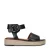 No Stress leren sandalen zwart