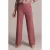 Yest wide leg regular waist broek oudroze