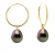 Creole Tahitian Pearls Pears 8-9mm Yellow Gold
