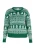 Mymo Kersttrui Dames Groen Wit