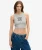Athletic Essentials Waffle Cropped Tank Top Grijs