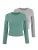 studioselect Shirt ‘Branka’  grijs gemêleerd / smaragd
