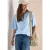 Cecil Dames Blouse met gespleten hals en elastische zoom in Blauw