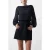 French Connection Effy Sequin Ls Slash Nk Dress Blackout Multi