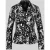 Marc Cain Getailleerde korte blazer met kattenmotief