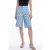 Shorts met hoge taille, wijde pijpen en stippen