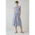 LK Bennett Beau Stripe Midi Dress Navy/cream