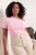 Trendyol Curve Dames Roze Effen Kort Getailleerd Grote maten Blouses