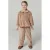 Copenhagen Colors corduroy casual broek met borduursels – beige