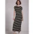 Street One Studio Dames Gestreepte jurk in Zwart