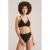 WE Fashion high waist bikinibroekje met textuur zwart