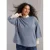 Yest Curve Plus Size gebreide trui met glitters – lichtblauw