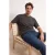 TRENDYOL MAN Heren Grijs Slogan Kort Oversized T-shirts