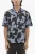 Boxy Fit overhemd met bloemenmotief in blauw, zwart