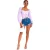 Missy Empire Dames-top met geruit patroon en gerimpelde voorkant (Lila)